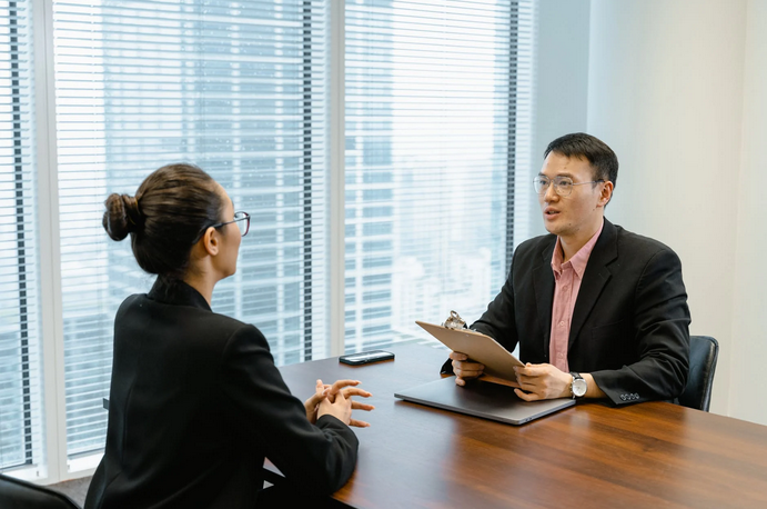a financial advisor and a client